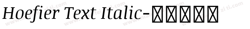 Hoefier Text Italic字体转换